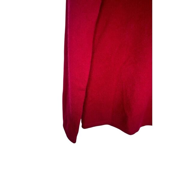 Lord And Taylor 100 Percent Cashmere Basic Red Turtleneck Sweater - Picture 4 of 5